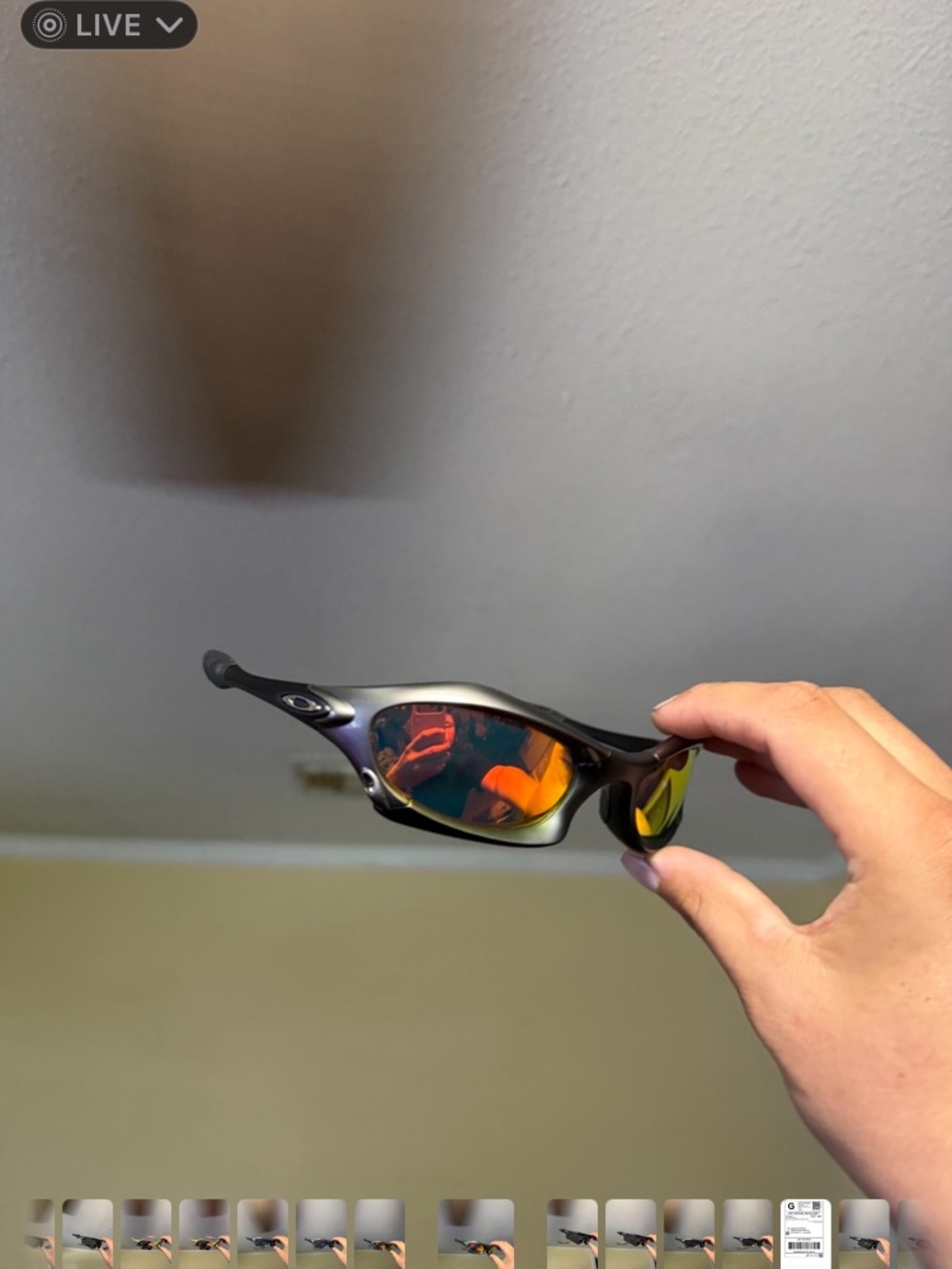O glasses Men’s Sport Sunglasses with Orange Mirror Lenses